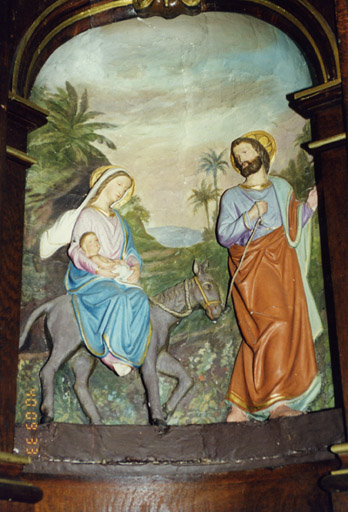 Retable de l'autel de saint Joseph : Fuite en Egypte.