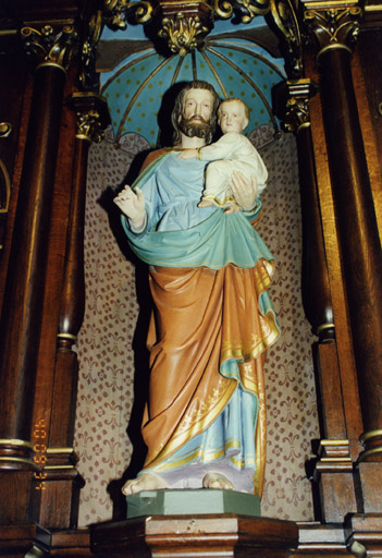 Retable de l'autel de saint Joseph : saint Joseph à l'Enfant.