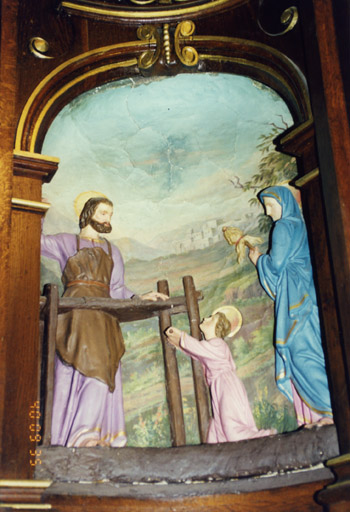 Retable de l'autel de saint Joseph : saint Joseph travaillant.