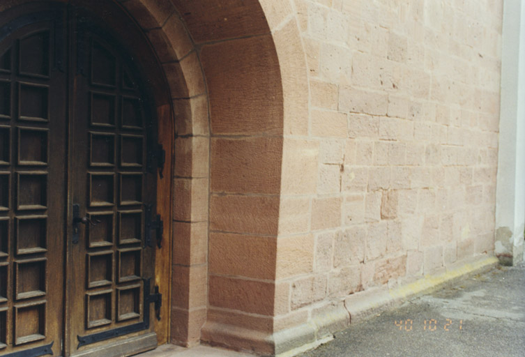 Vue partielle du mur ouest.