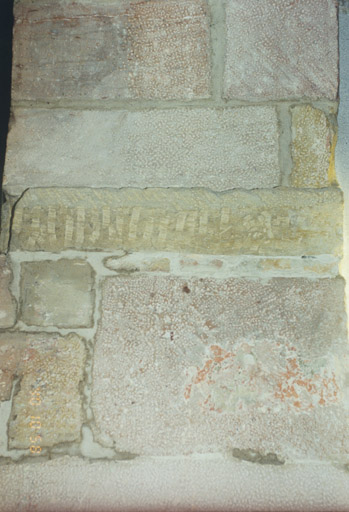 Détail de la maçonnerie de l'arc triomphal.