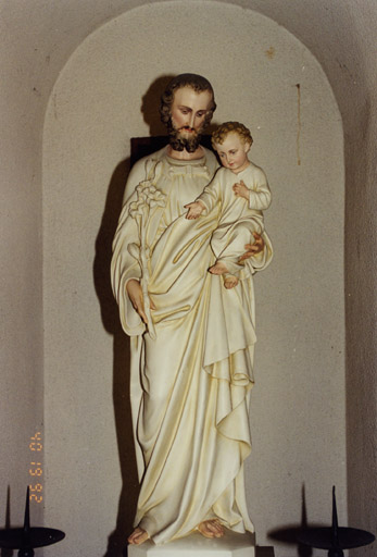 Statue : saint Joseph à l'Enfant : vue d'ensemble.