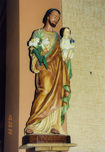 Statue, saint Joseph. Vue d'ensemble.