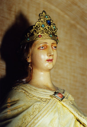 Détail de la tête de la Vierge.