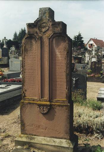 Tombeau de la famille Guckert-Bentz dont Joseph Bentz, 1873 (?).