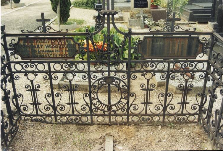 Clôture du monument funéraire de Bernard Wessbecher, 1889.