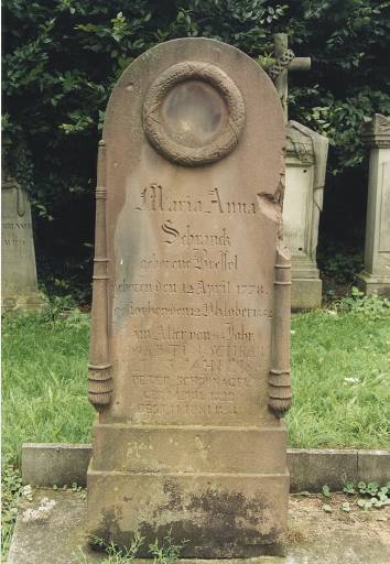 Tombeau de Marie Anne Schranck née Bressel, de Martin Schranck et de Pierre Schoennagel, 1842.
