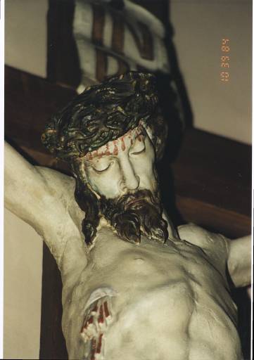 Détail : la tête du Christ.