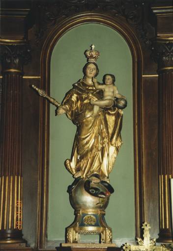 Statue de procession de la Vierge à l'Enfant