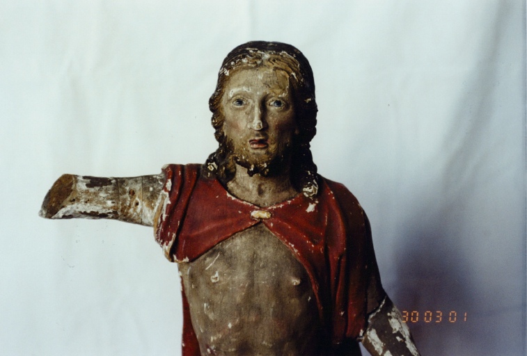 Détail de la tête et du buste.