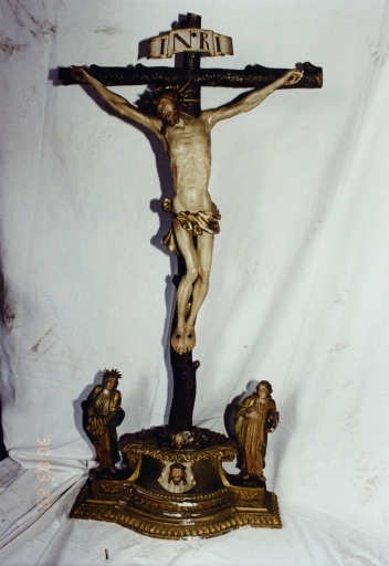 Statues de la Vierge et de saint Jean rapportées, 18e-19e siècle.