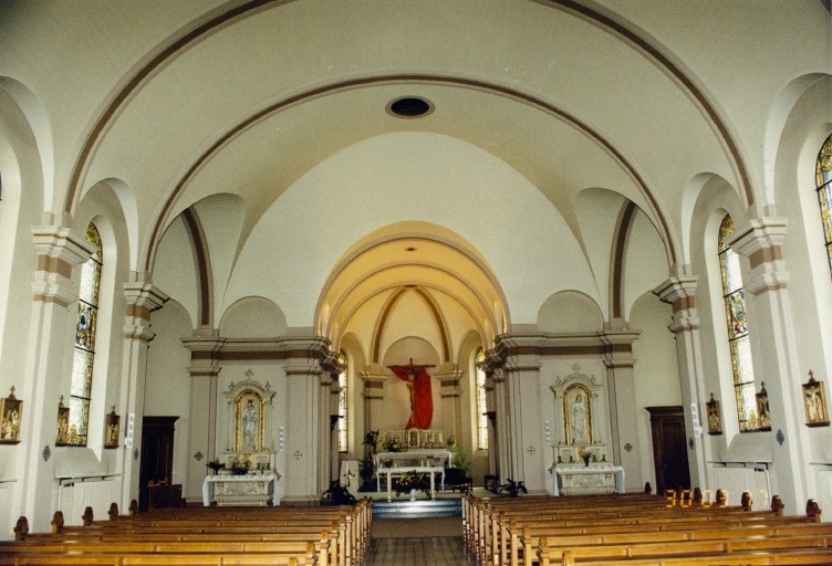 Vue intérieure de la chapelle, 1925.