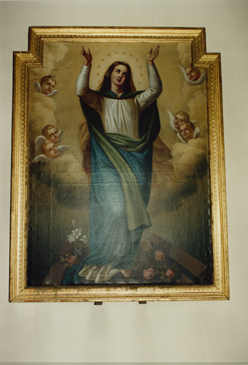 Tableau de l'Assomption de la Vierge, par Carola Sorg, milieu 19e siècle.