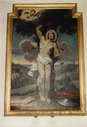 Tableau de saint Sébastien par Joseph Seelenmayer, 1846.