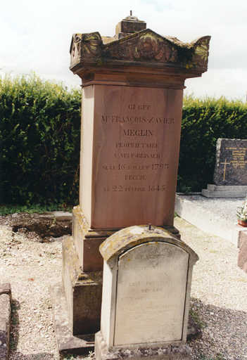 Monument sépulcral de François-Xavier Meglin, 1845.