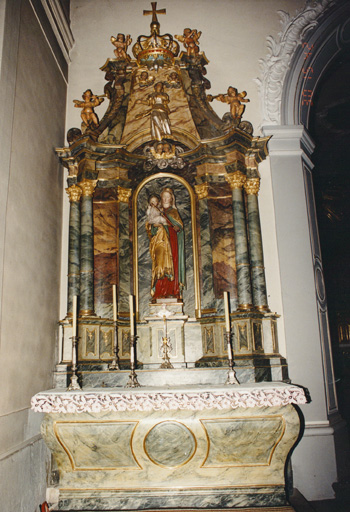 Autel de la Vierge, 3e quart 18e siècle (?). Vue d'ensemble.