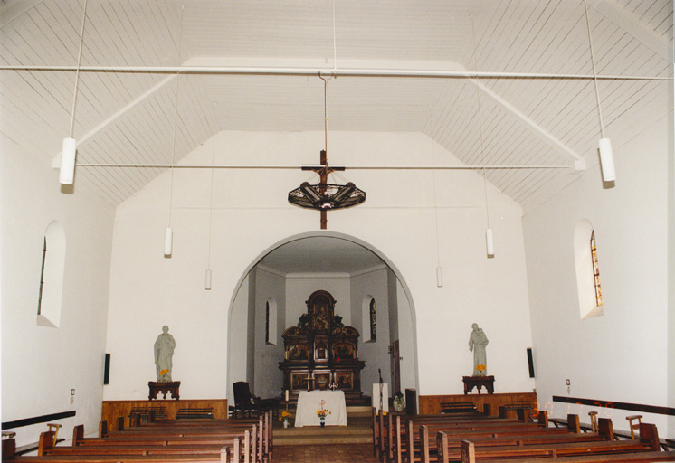 Intérieur de la chapelle. Vue d'ensemble.