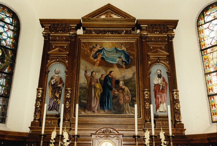 Vue du retable. Remise des clefs à saint Pierre.