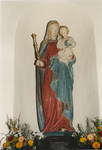 Statue de la Vierge à l'Enfant, par Aloïse Knittel, 1869.