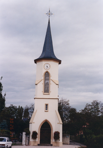 Clocher-porche depuis le sud-ouest.