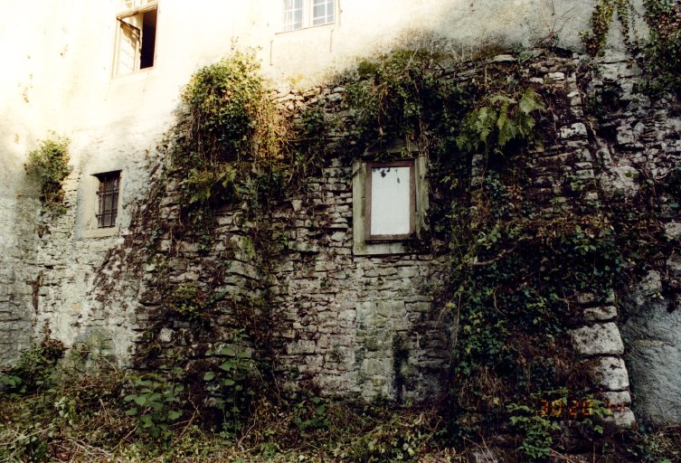 Maçonnerie du soubassement de la façade ouest.