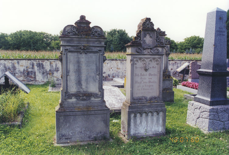 Monuments sépulcraux de M. Oberlin et J. J. Oberlin. Vue d'ensemble.