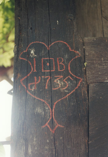 Remise et porcherie. Détail du cartouche.