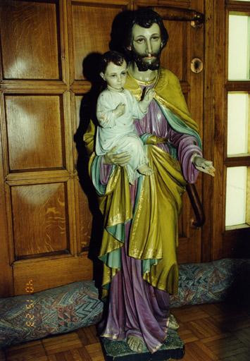 Statue de saint Joseph à l'Enfant. Vue d'ensemble.