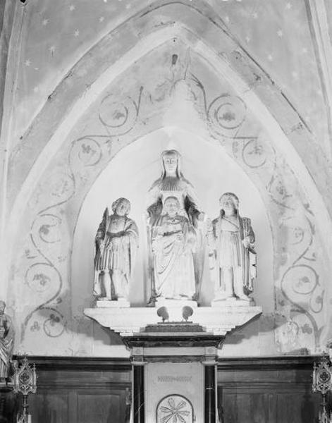 4 statues : sainte Léonille et les Trijumeaux