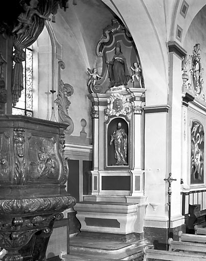Autel, gradin d'autel, retable (autel secondaire gauche)