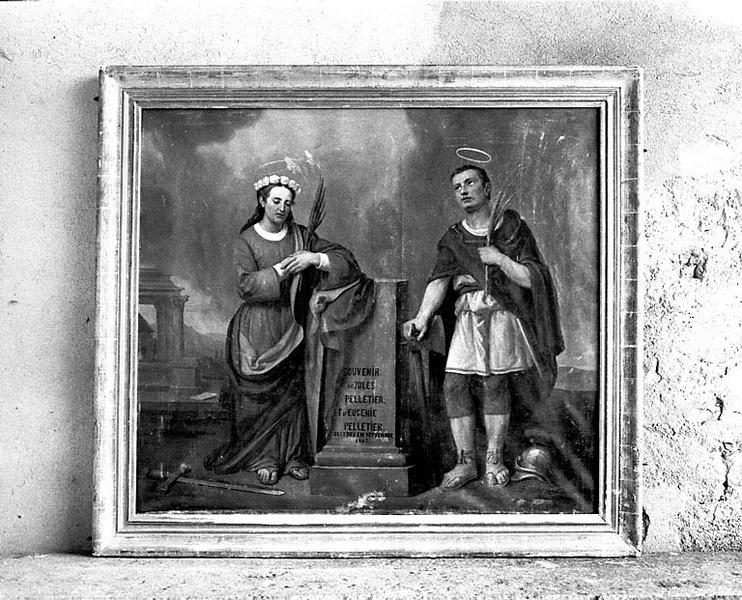 Tableau : sainte Eugénie et saint Jules