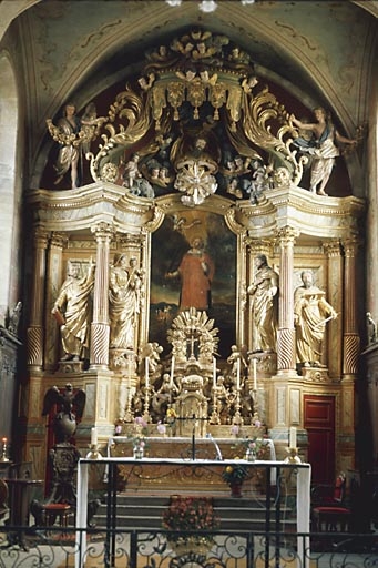 Autel, gradin d'autel, tabernacle, retable (ensemble du maître-autel)