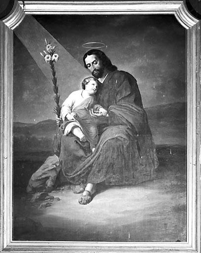 Tableau d'autel : saint Joseph et l'Enfant Jésus