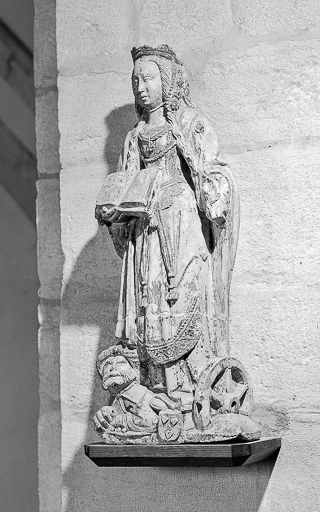 Statue : sainte Catherine d'Alexandrie