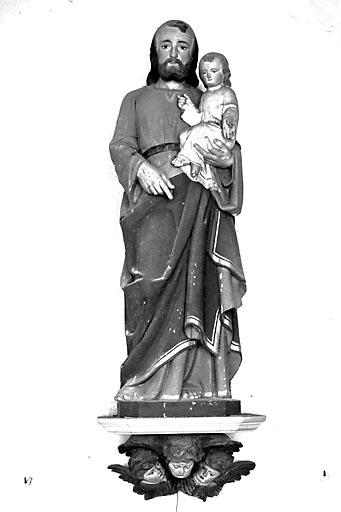 Statue : saint Joseph et l'Enfant Jésus