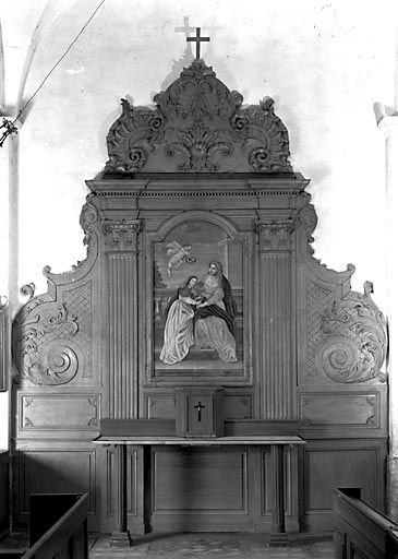 Autel, tabernacle, retable (autel secondaire du bas-côté droit)