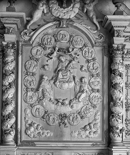 Partie centrale du retable.