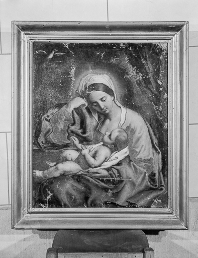 Tableau : Vierge à l'Enfant.