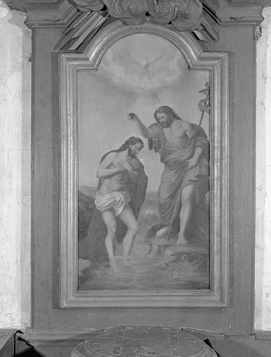 Retable : tableau le Baptême du Christ.