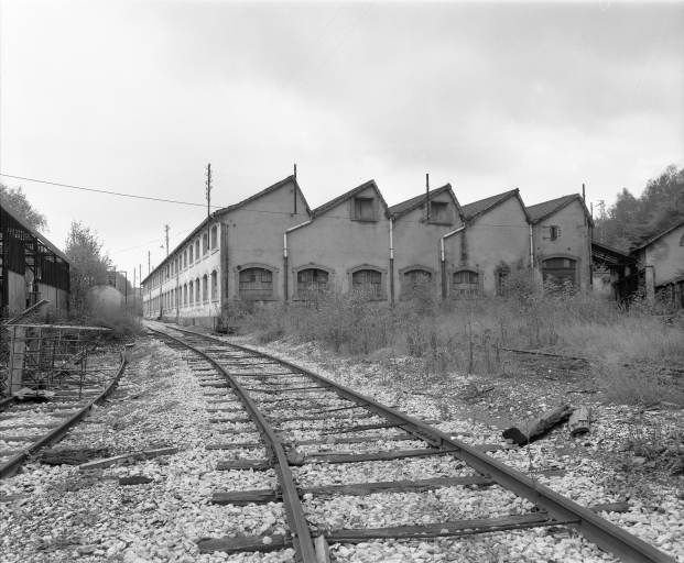 Atelier des pompes depuis l'ouest en 1981.