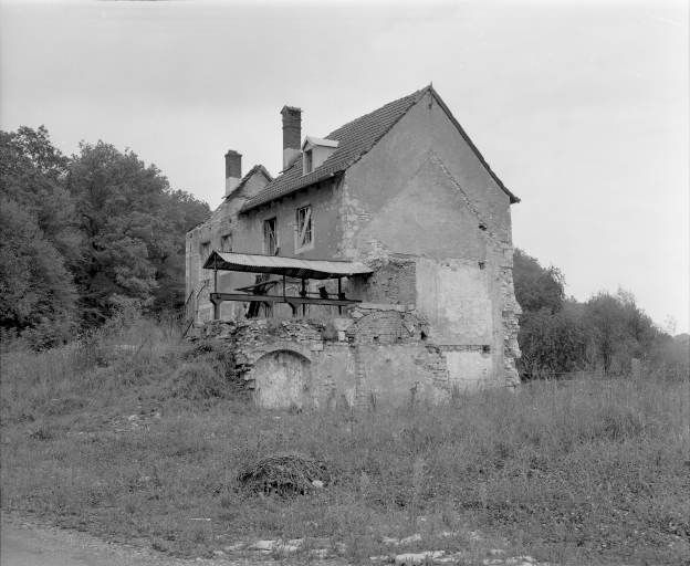 Vestiges de l'usine de Lafeschotte du Haut en 1981. Vue depuis le sud-ouest en 1981.