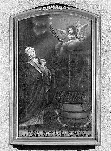 2 tableaux : sainte Potamienne et saint Théodote