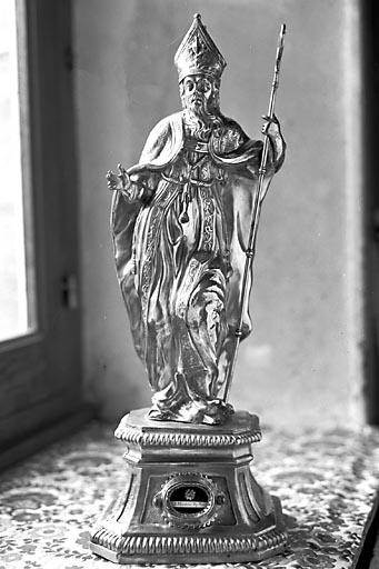 2 statues-reliquaires (statuettes) : saint Martin et Vierge à l'Enfant