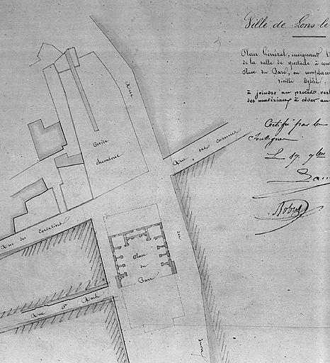 Plan des ruines de l'église.