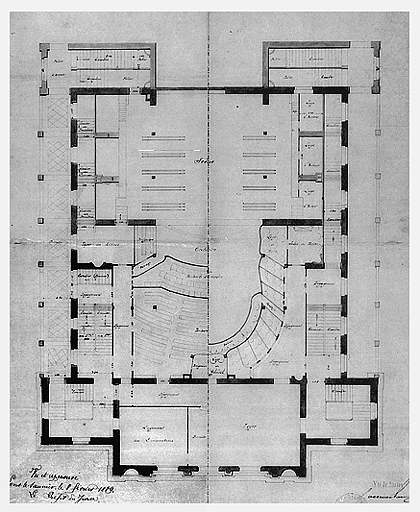 Plan de l'édifice après 1889 (projet de transformation).