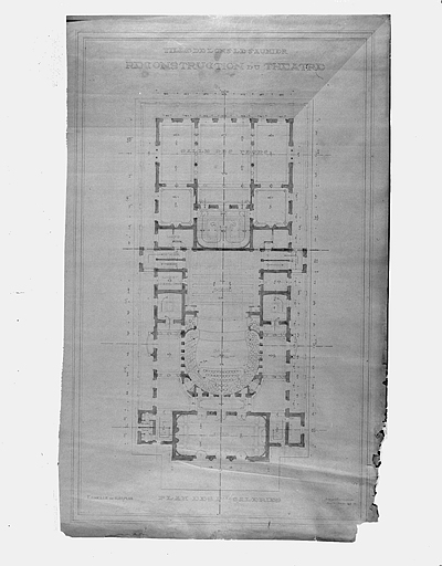 Plan de l'édifice après 1903 : plan 3 (projet de transformation).