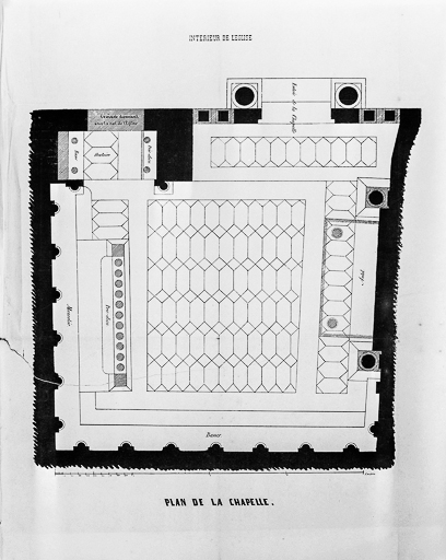 Plan de la chapelle de la Résie.