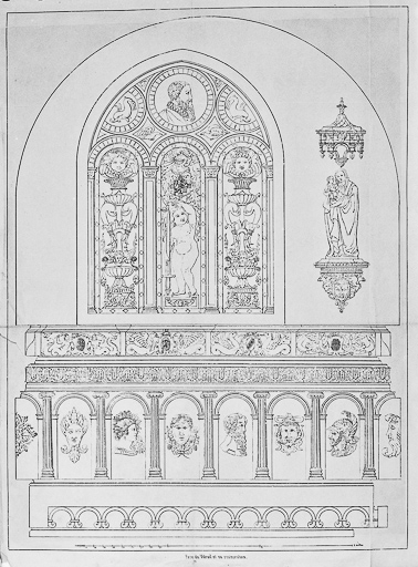 Façade sud : projet de restauration.