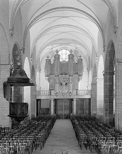 Grand orgue, vu de face. - © Région Franche-Comté, Inventaire du patrimoine, ADAGP