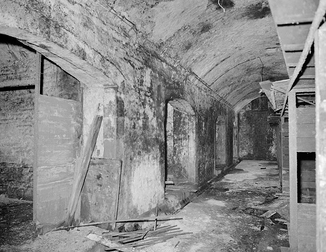 Rez-de-chaussée, sous la grande salle, pièce transversale à l'est.